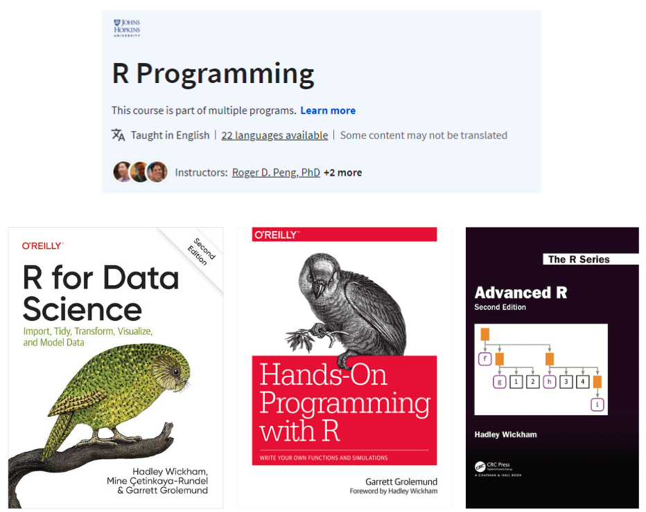 I relied on these sources to learn R